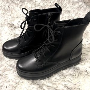 UGG Sidnee womens black platform boots